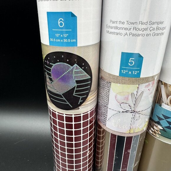 Cricut Premium Vinyl Lor 4 Rolls Mixed Mosaic Adhesive Foil Stainless Sampler - Picture 5 of 13